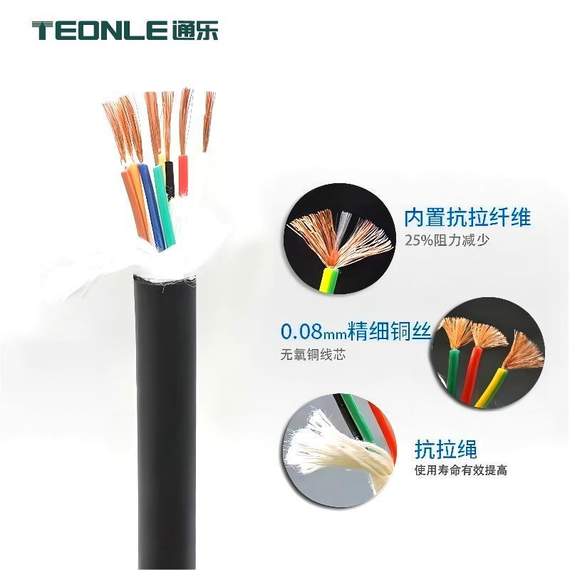 聚氨酯TRVV柔性耐酸堿耐腐蝕耐磨動力拖鏈電纜